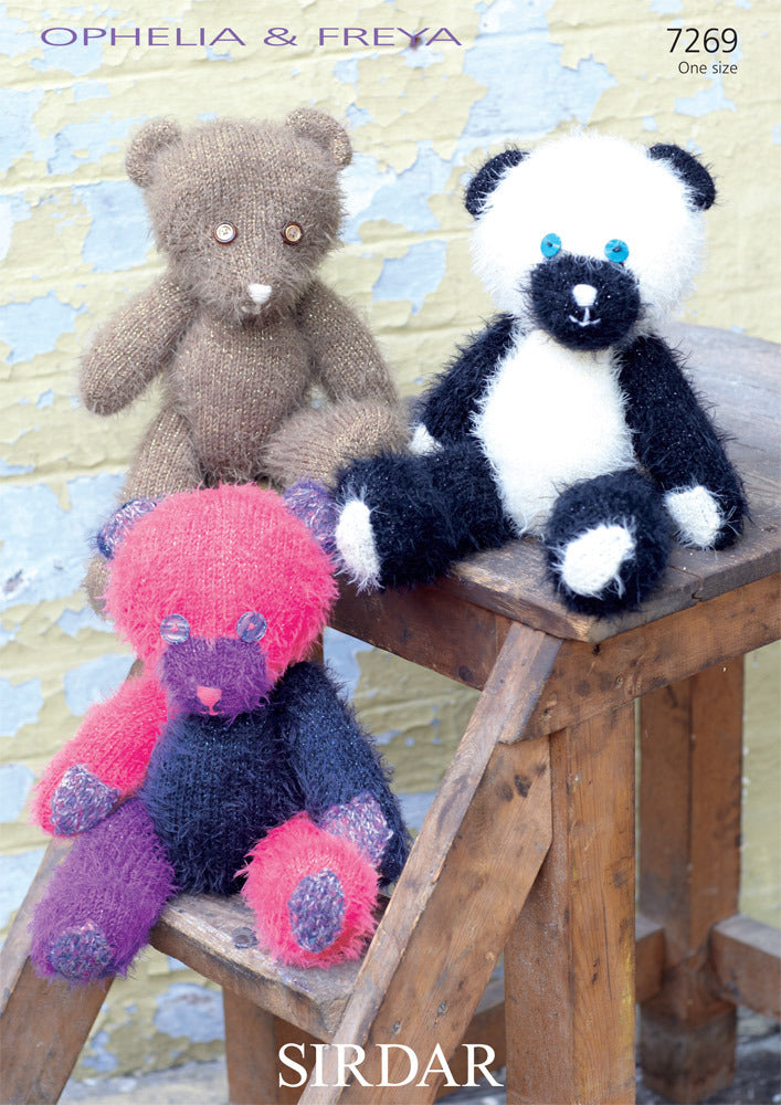 Bears Toy in Sirdar Ophelia, Freya and Snuggly DK - 7269 - Downloadable PDF