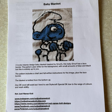 Baby Smurf Baby Blanket