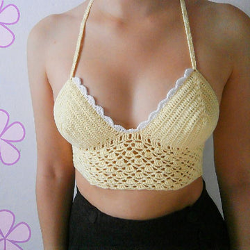 PEARL lacy crop top _ M39