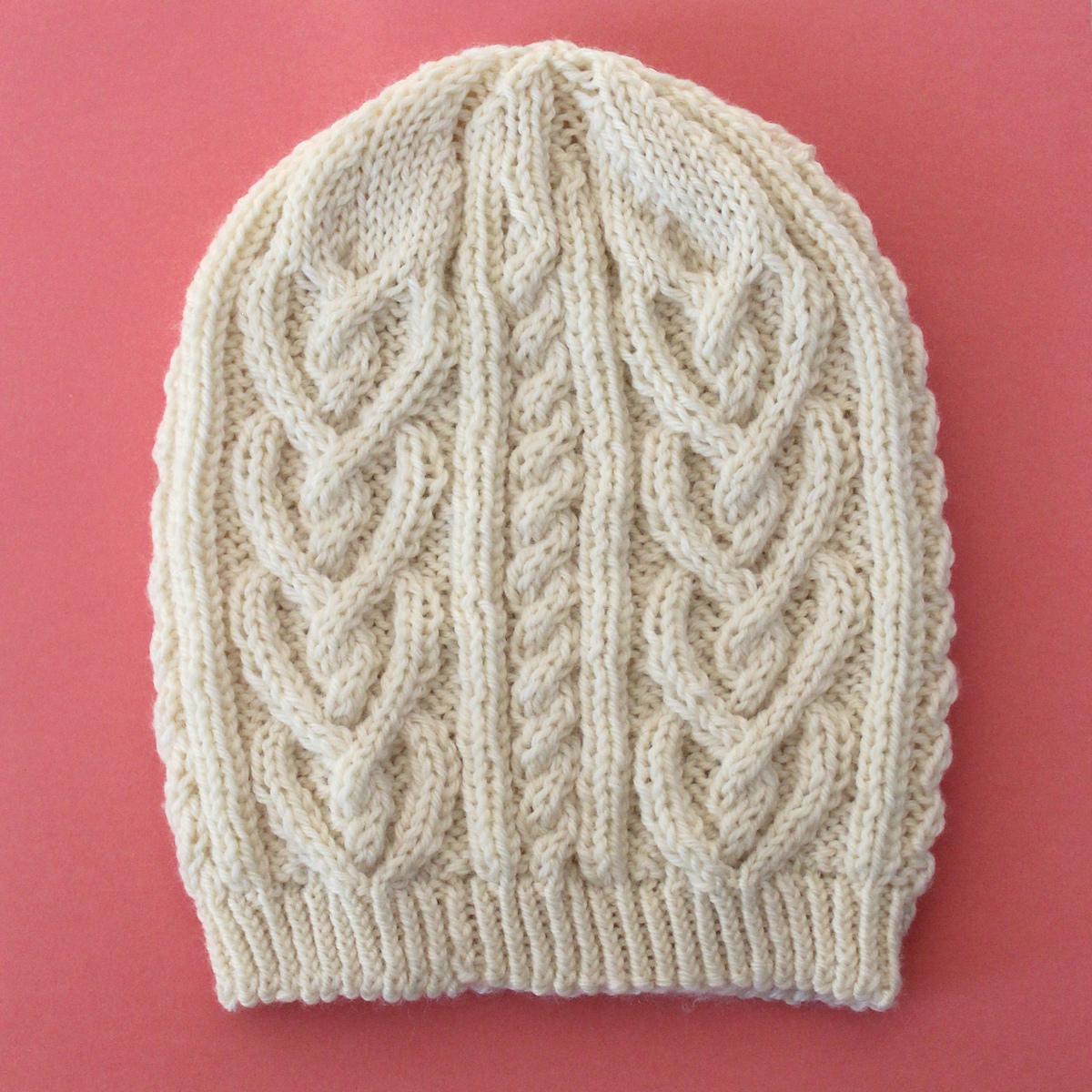 Twisted Love Heart Cable Hat