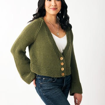 Franca Cardigan in Berroco Merino 401 Chunky