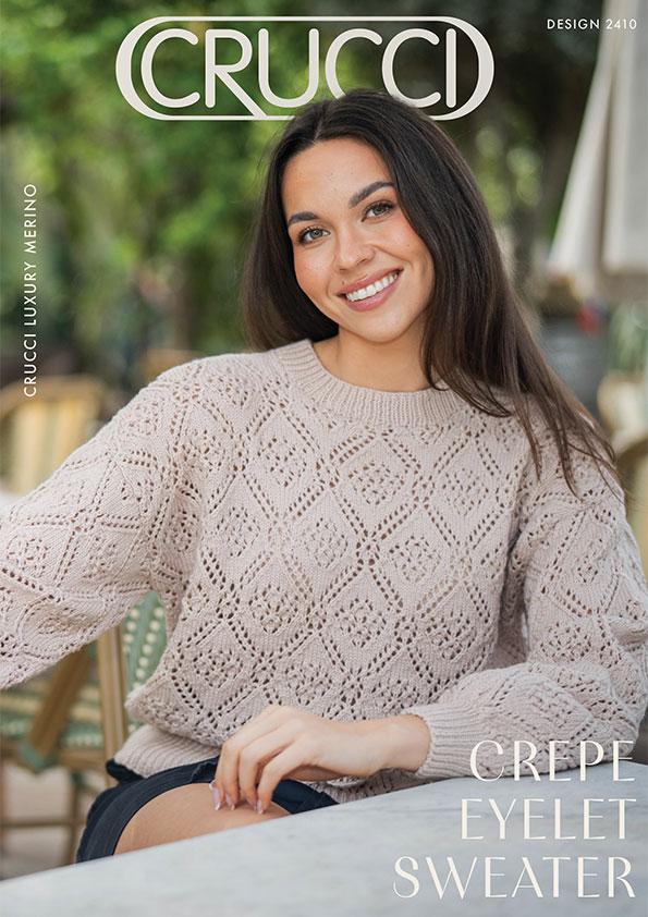 2410 Crepe Eyelet Sweater