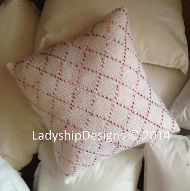 Beaded Diamonds Pillow Cover