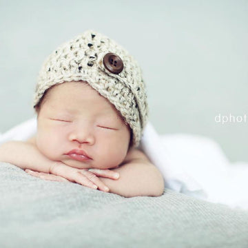 #2 Newborn tweed newsboy hat