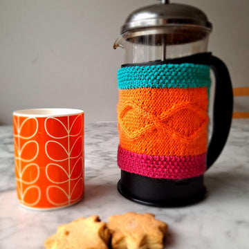Aran Diamond Coffee Cosy