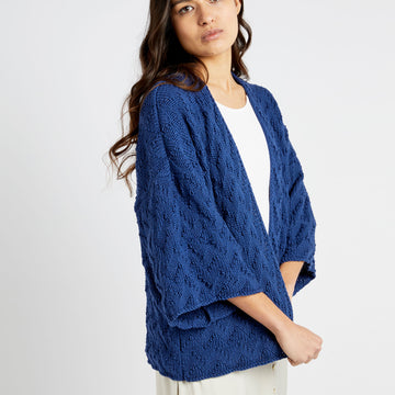 Pacha Cardigan in Wool and the Gang Shiny Happy Cotton - Leaflet