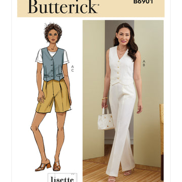 Butterick Misses' Vest, Pants and Shorts B6901 - Sewing Pattern