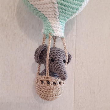 Elephant in a hot air balloon