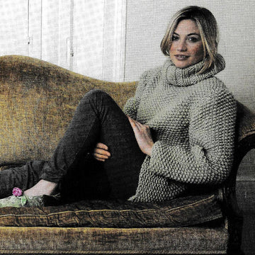 Moss Stitch Roll Neck Jumper