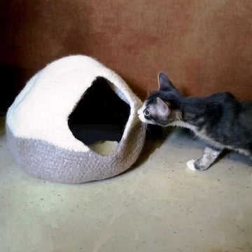 Felted Cat Cave/Bed