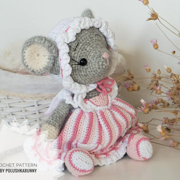 Doll Clothes, Crochet Pattern - Outfit Easter Mouse