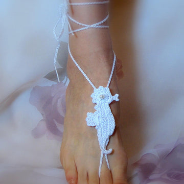 Seahorse Barefoot Sandals Crochet Pattern