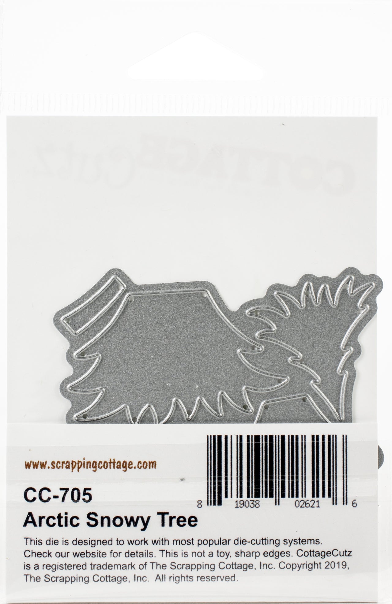 CottageCutz Dies - Arctic Snowy Tree, 1.1" To 2.6"