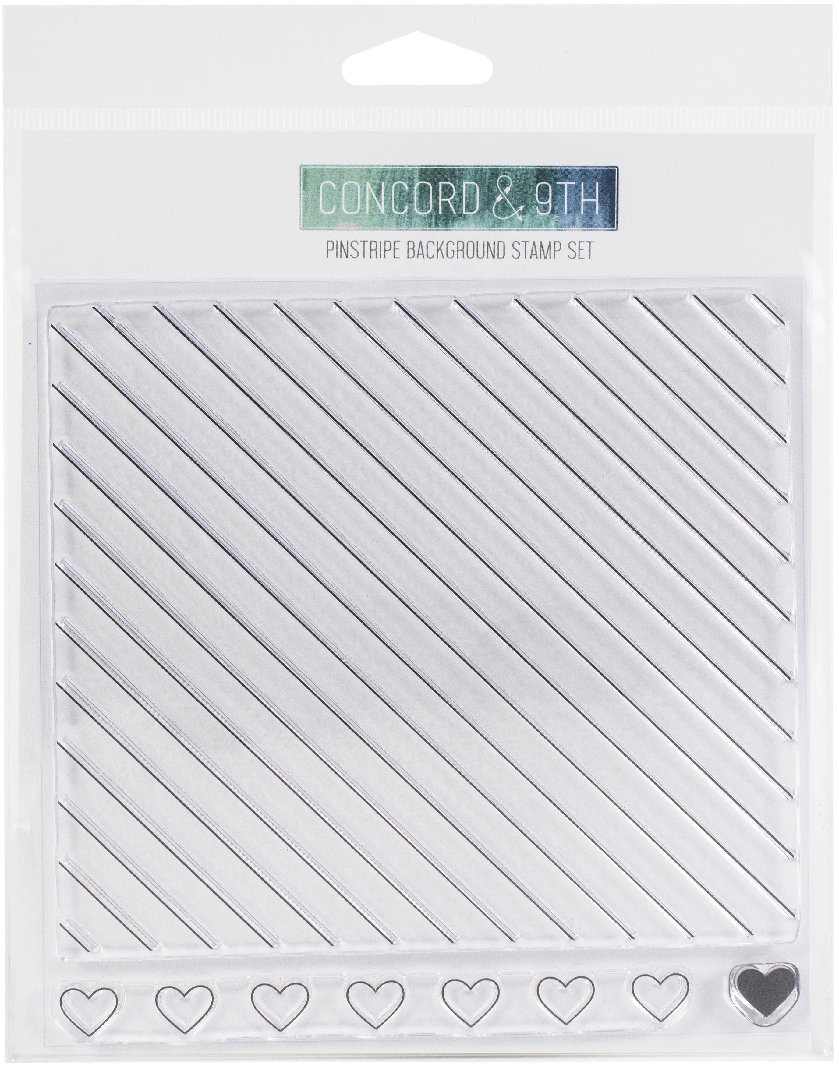 Concord & 9th Clear Stamps 6"X6" - Pinstripe Background
