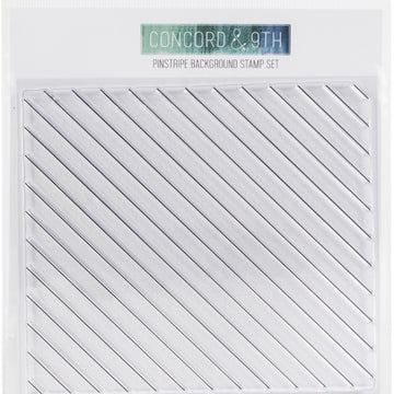 Concord & 9th Clear Stamps 6"X6" - Pinstripe Background