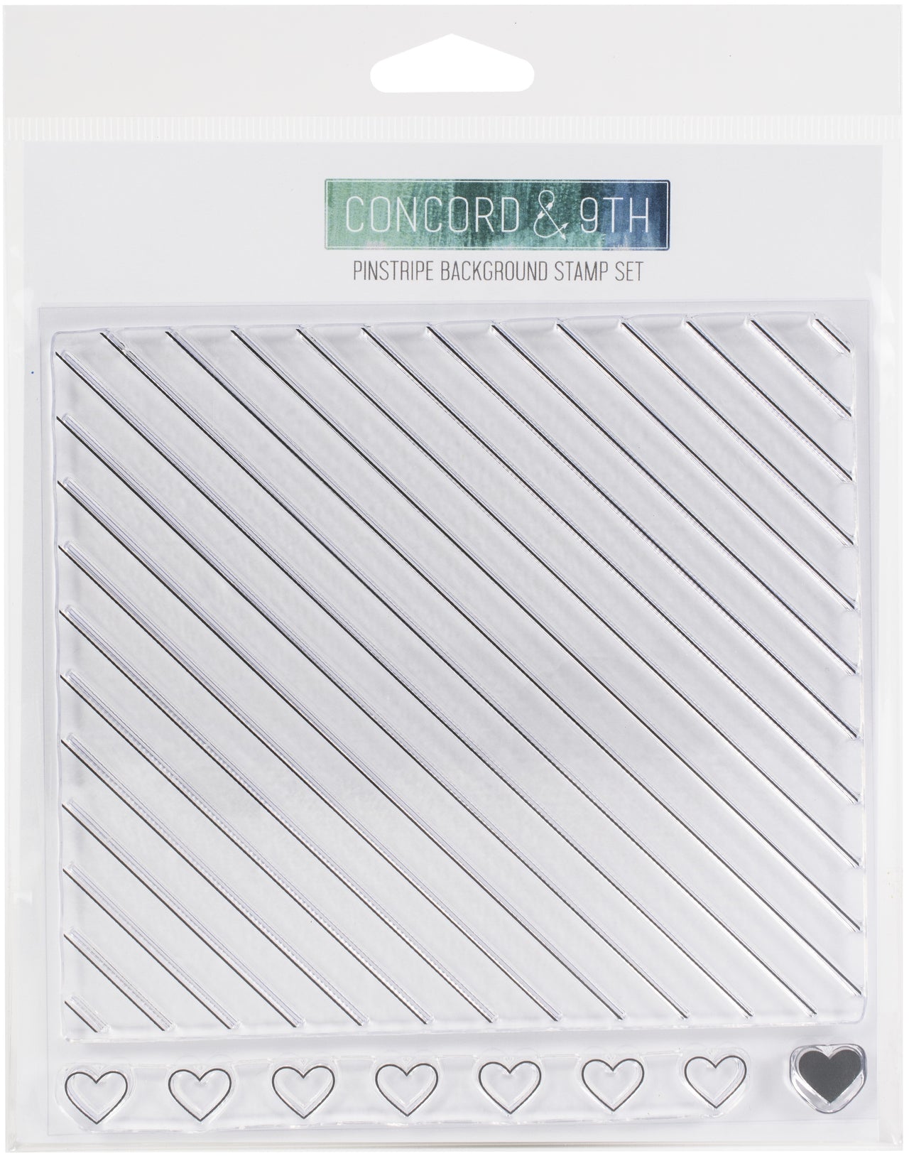 Concord & 9th Clear Stamps 6"X6" - Pinstripe Background