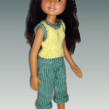 Capri Pants and Sleeveless Shirt for BFC Ink. dolls, 18 inch slim doll