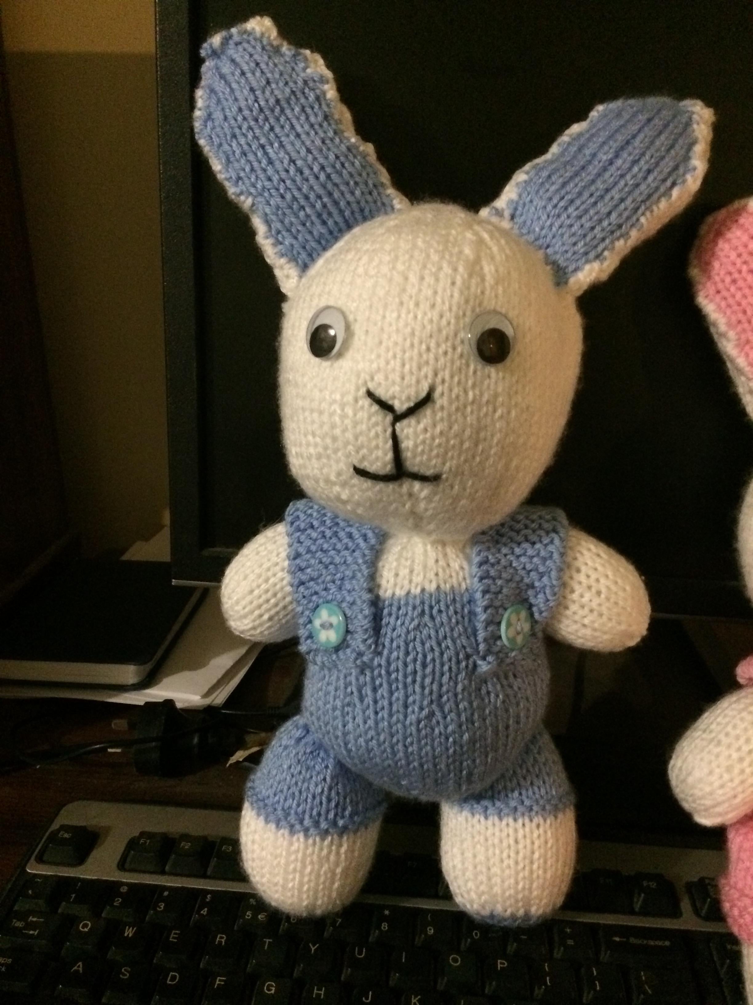 Cuddly Bunny with Non Detachable Outfit