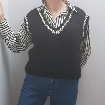 Super chunky deep V-neck tank
