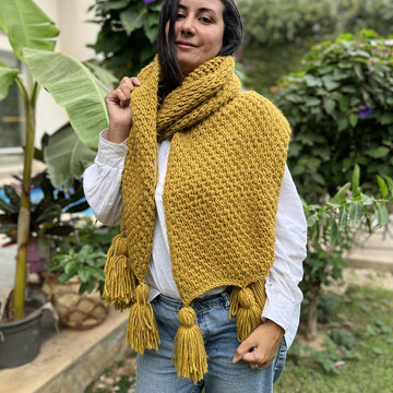 Rosewood Tunisian Scarf