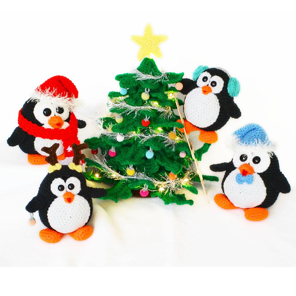 Crochet Christmas Penguin Set – Amigurumi Penguins, Holiday Tree, Ladder and Festive Decor (PDF)