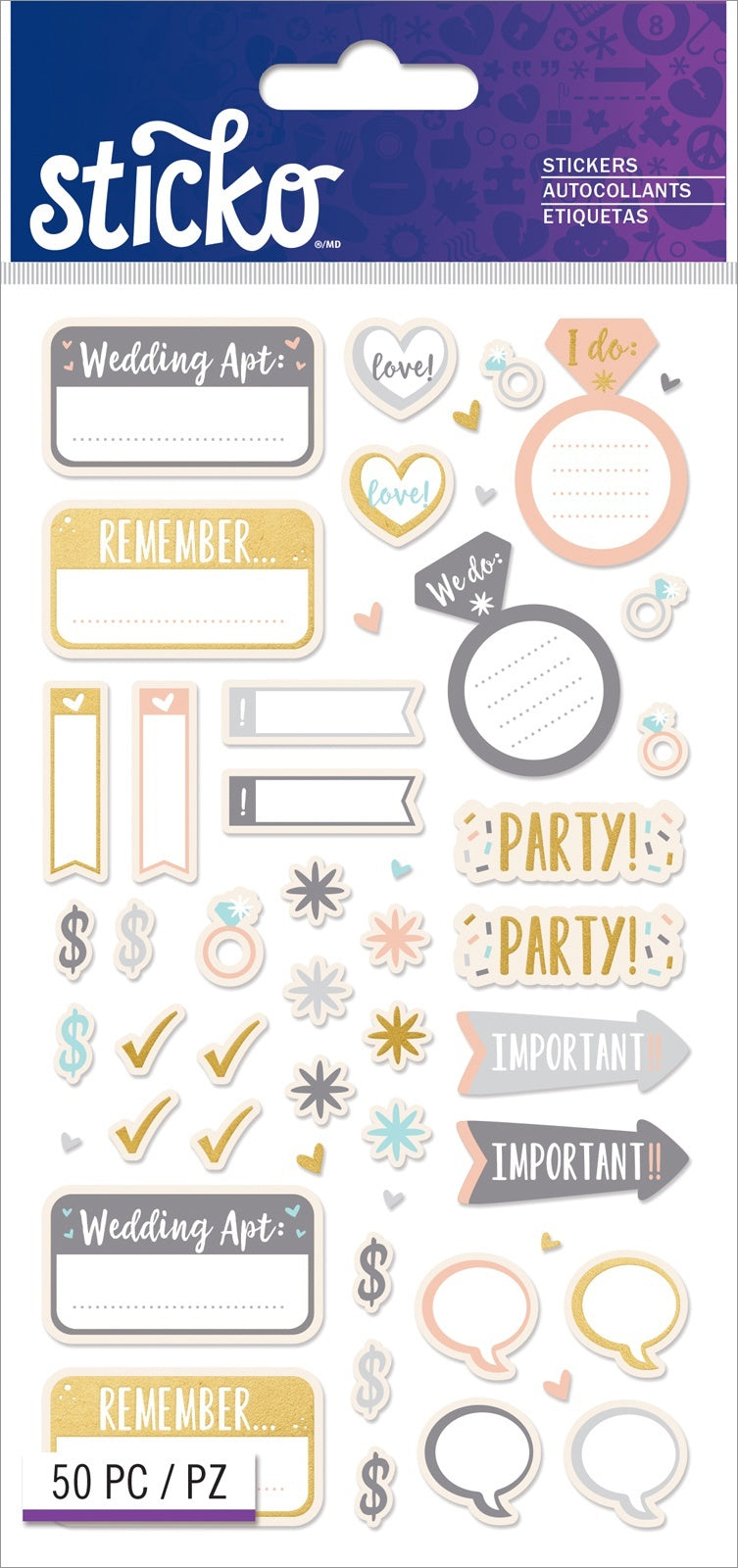 Sticko Classic Stickers - Wedding Planner
