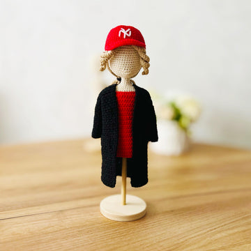 Amigurumi doll clothes, crochet doll clothes, winter doll coat