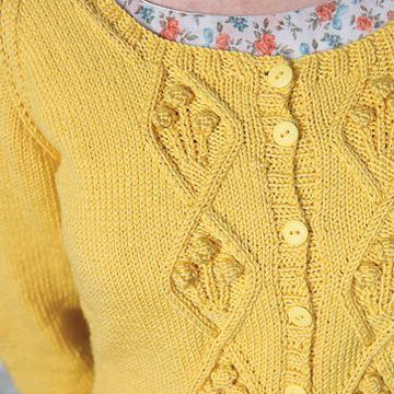 Flower Cable Cardigan
