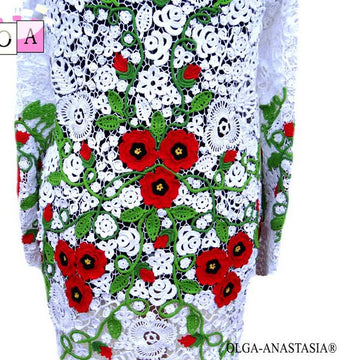 With poppies lace cardigan