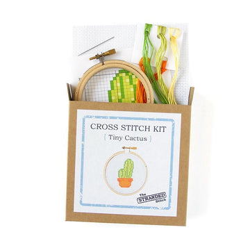 The Stranded Stitch Tiny Cactus Cross Stitch Kit - 3 inches