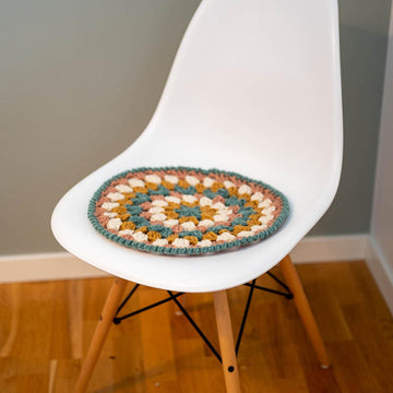 Granny Circle Crochet Chair Pad