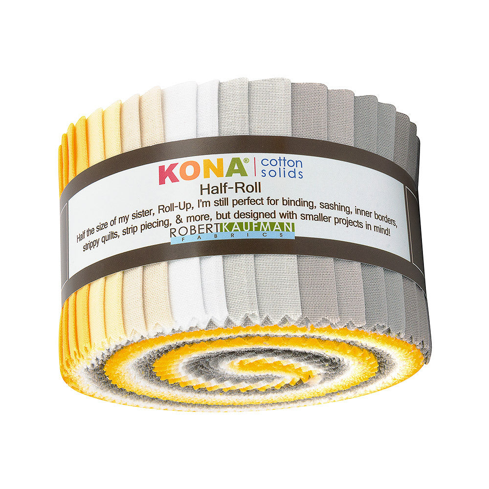 Robert Kaufman Kona Cotton Solids 2.5in Strip Roll - HR-149-24