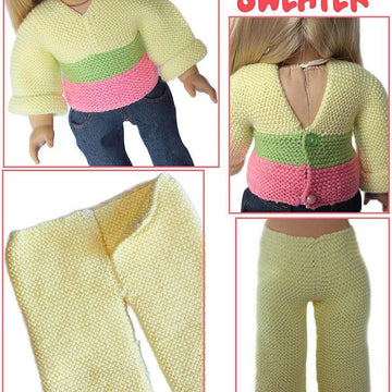 Easy Knit Sweater for 18 inch Dolls