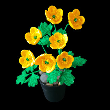 Crochet Buttercup flowers