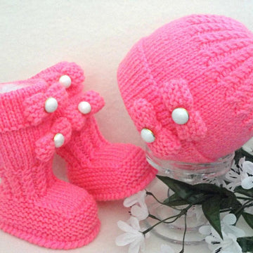 PATTERN Knitting Baby Shoes Baby Hat Baby Girl
