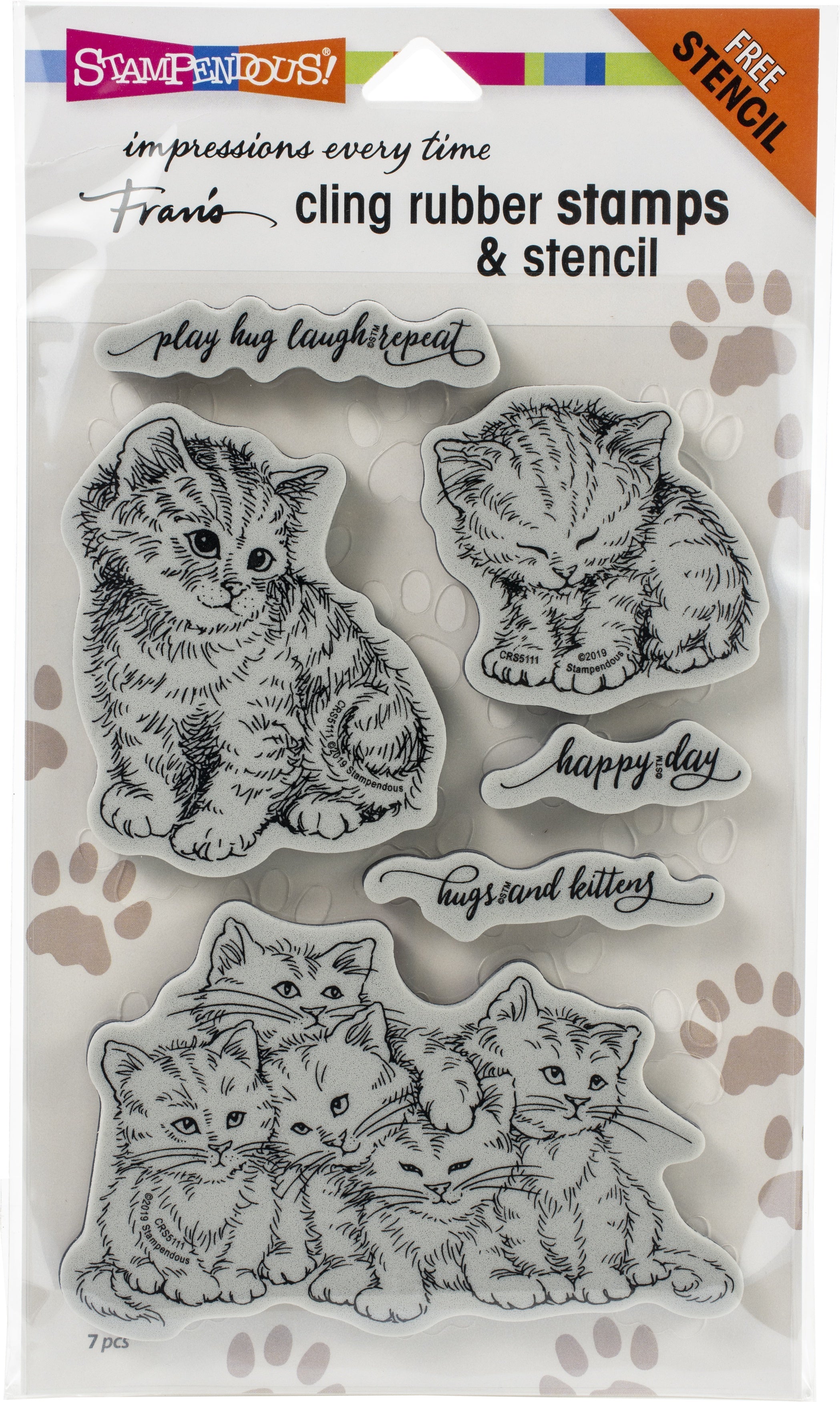 Stampendous Cling Stamps - Kitten Hugs