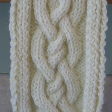 Adam's Rib Cabled Scarf to Match Hat
