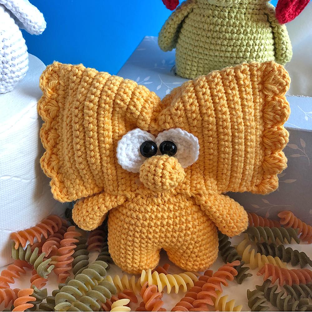 Amigurumi Nudel, Klopapier und Virus