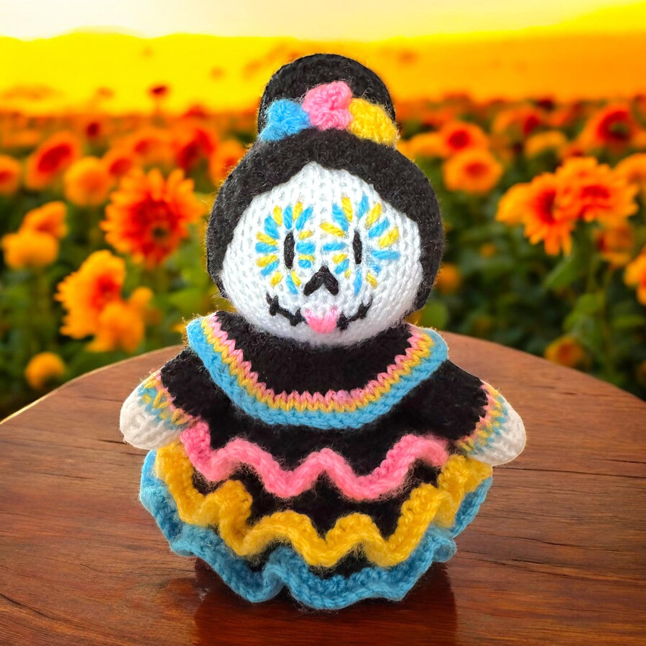 Halloween Day of the Dead Girl orange cover / toy