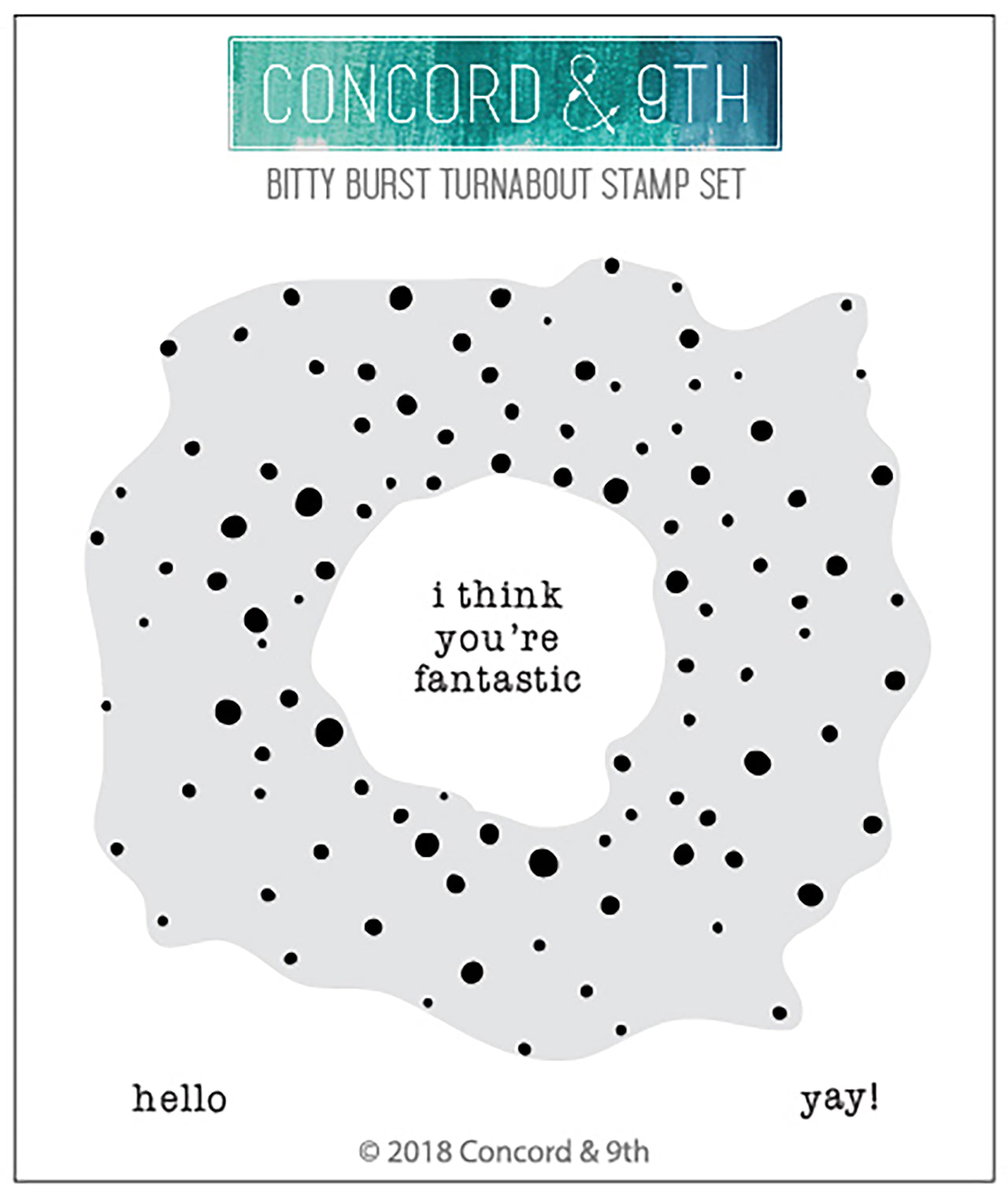 Concord & 9th Clear Stamps 4"X4" - Bitty Burst Thank You