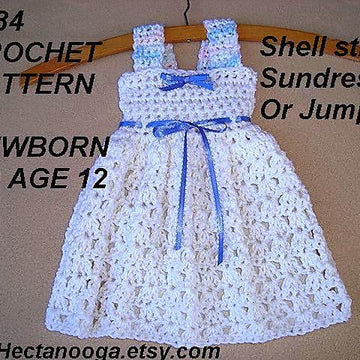 584 CROCHET SHELL STITCH jumper or sundress