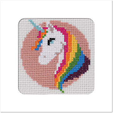 Stitchfinity Unicorn Mini Card Cross Stitch Kit - 13cm x 13cm