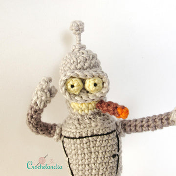 Bender amigurumi doll - crochet pattern by Crochelandia