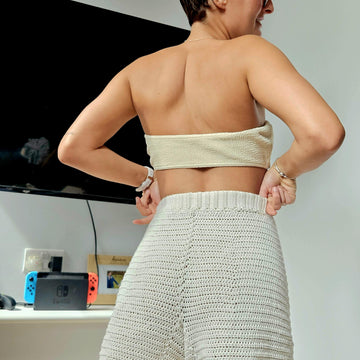 High waist elastic shorts