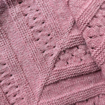 Striped Eyelet Shawl