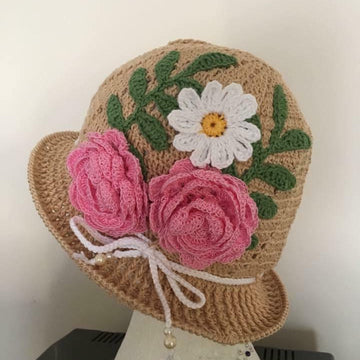 Rose in the Garden Crochet Summer Hat