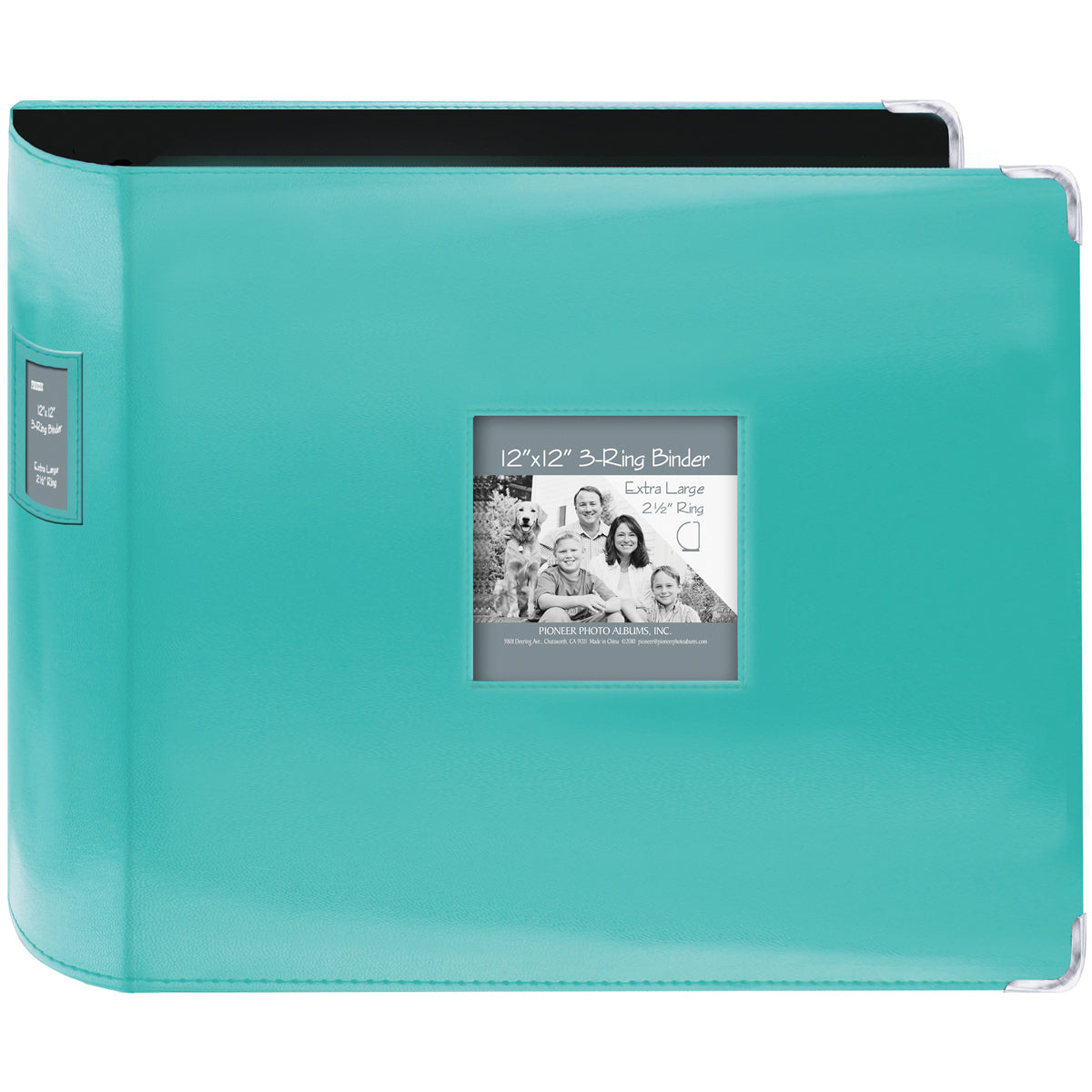 Pioneer 3-Ring Sewn Leatherette Album 12"X12" - Bright Blue