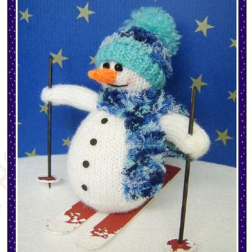 Samuel skiing snowman