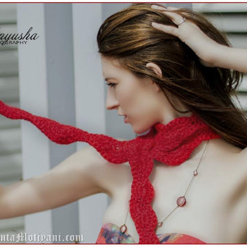 Crochet Scarf Pattern Valentine Hearts Unique Designer