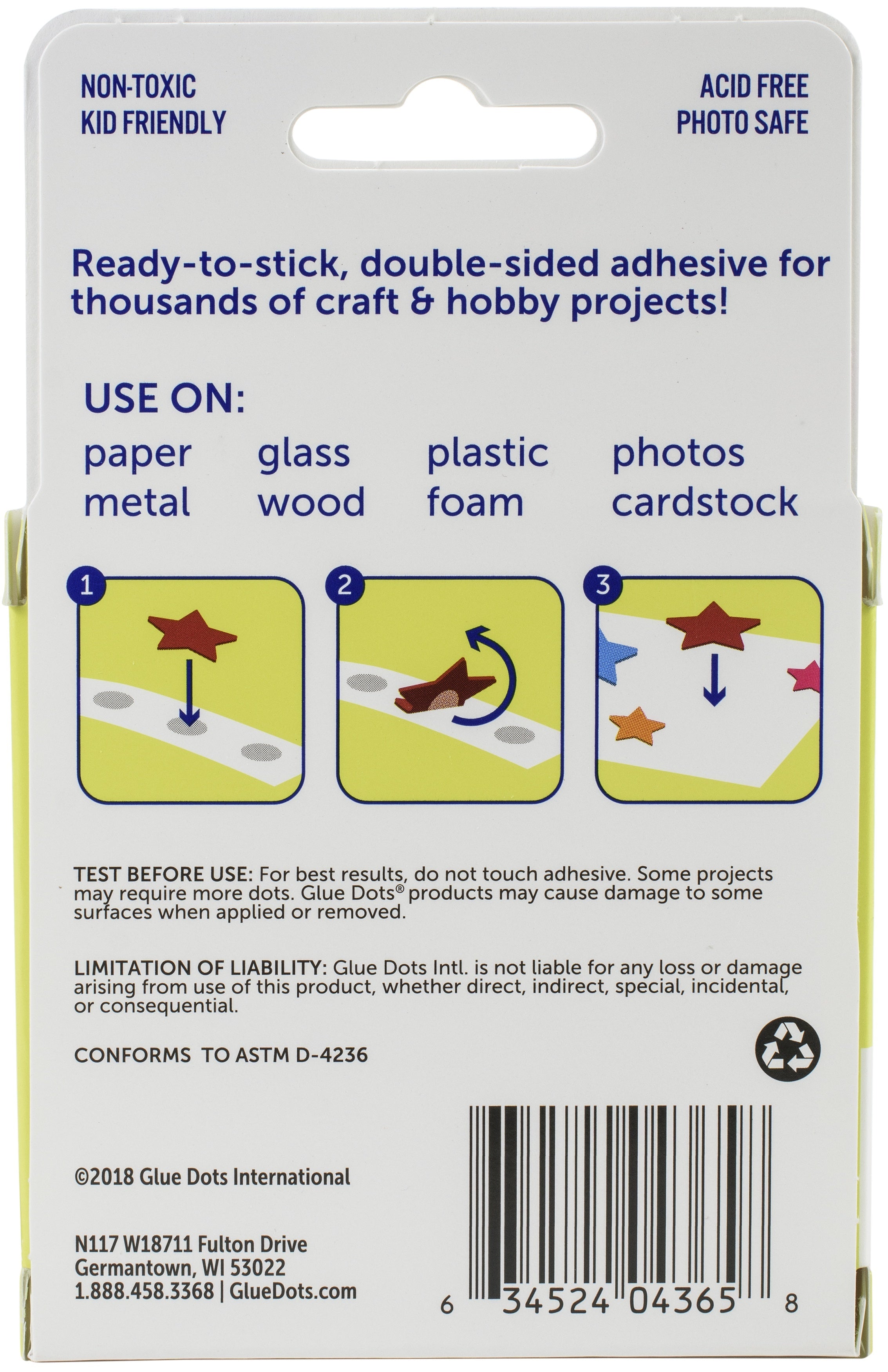 Glue Dots .5" Craft Dot Roll - 200 Clear Dots